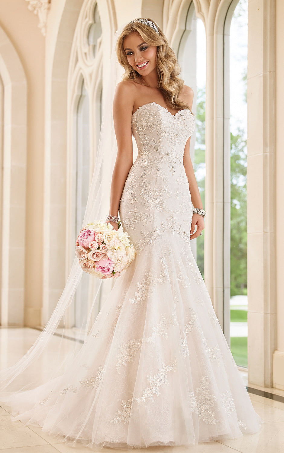 Lace Sweetheart Top Mermaid Bridal Gown