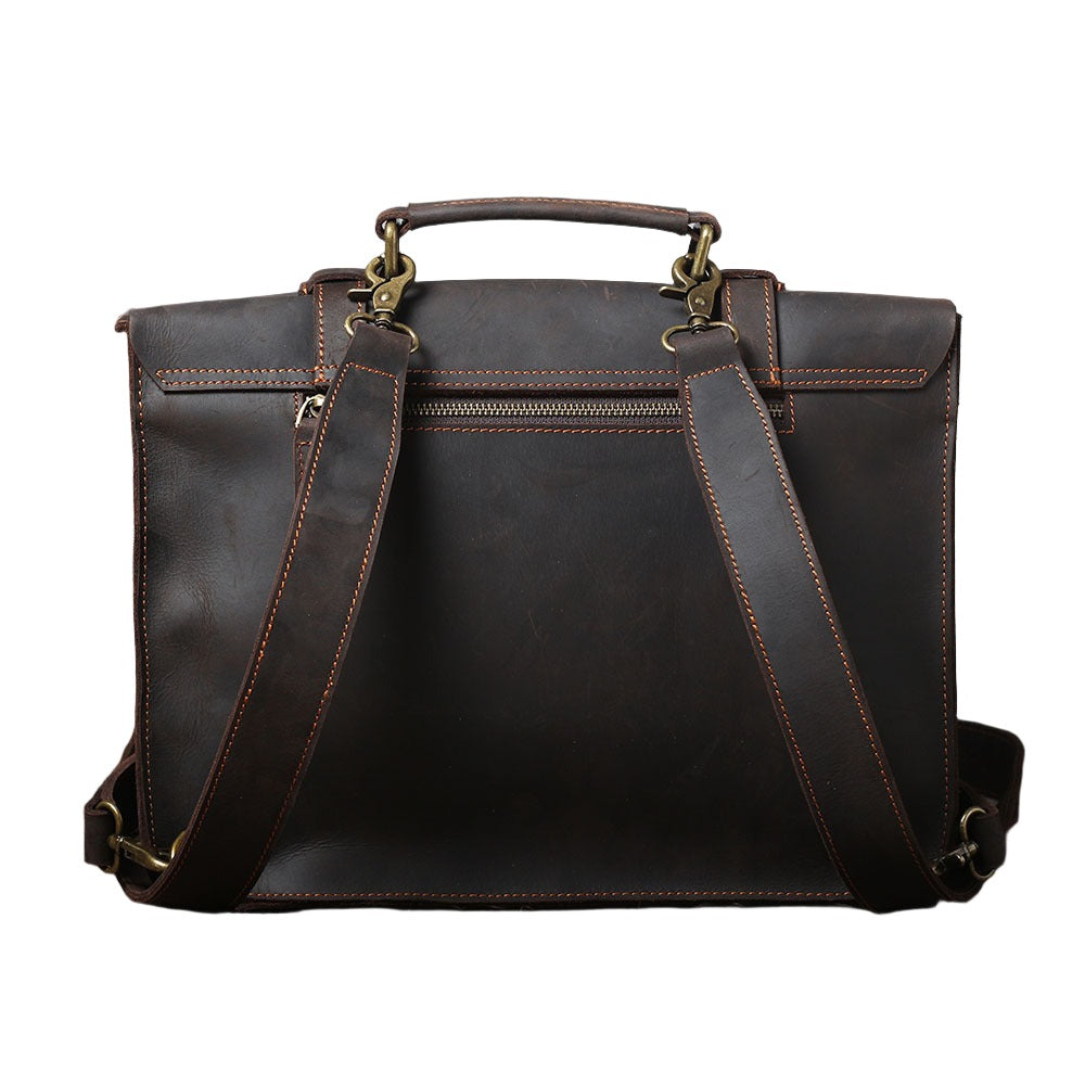 Leather Briefcase Backpack