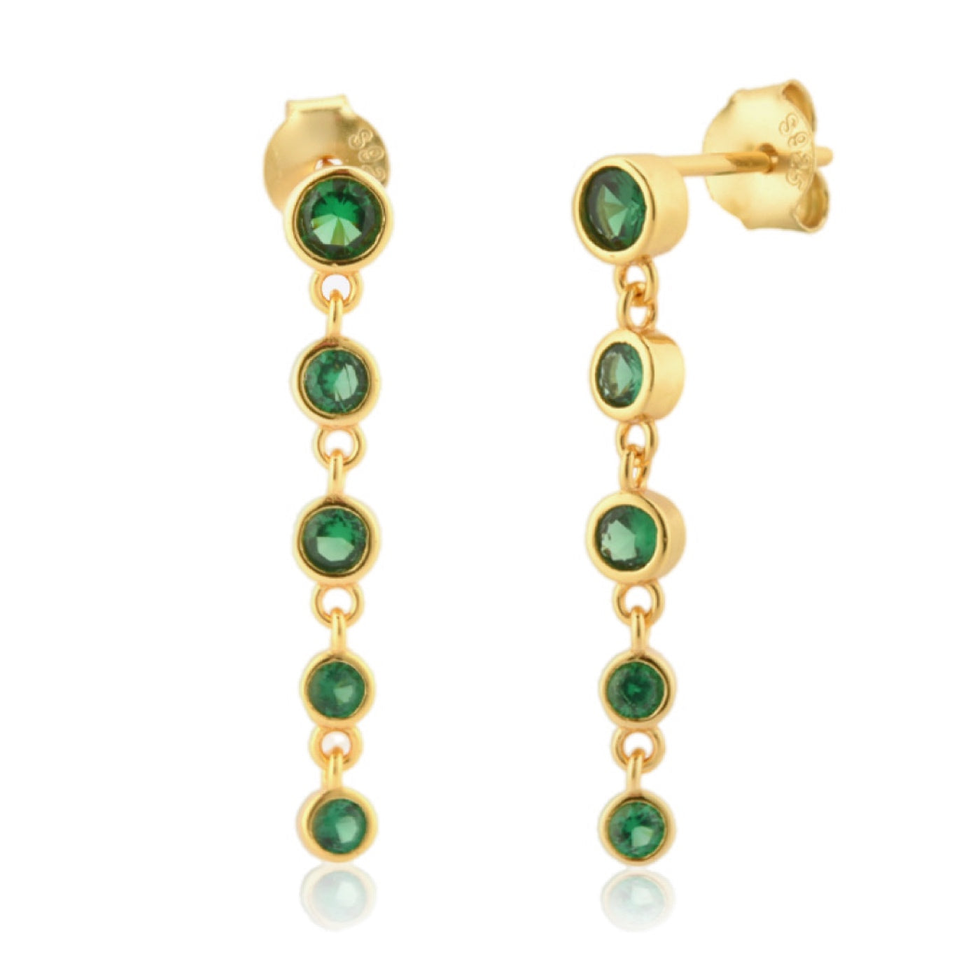 Elegant Cascading Gem Earrings