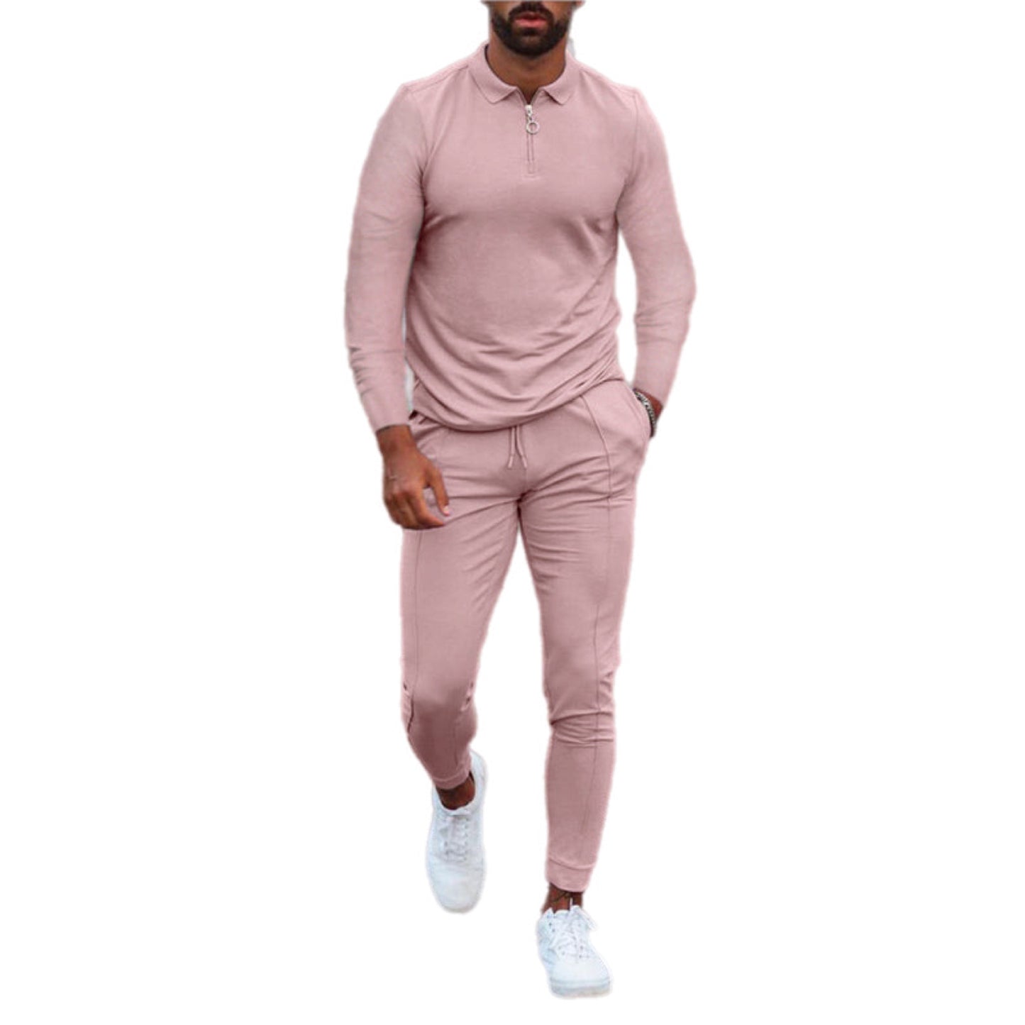 Long Sleeve Polo Shirt & Pant Set