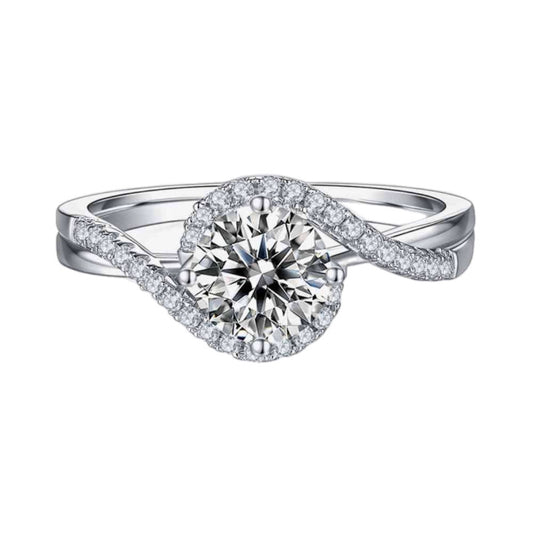 Moissanite Sterling Silver Ring