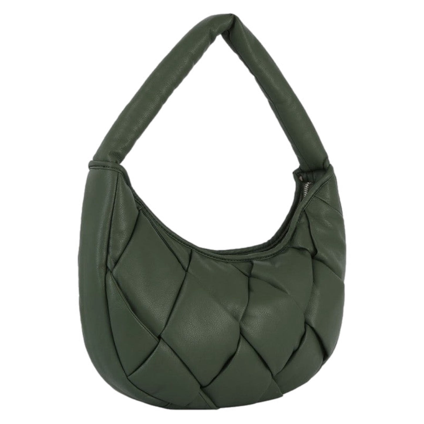 Puffy Woven Hobo Shoulder Bag