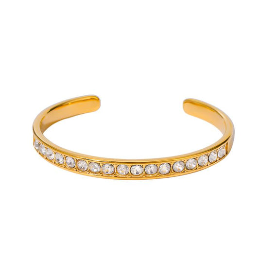 Stainless Steel Inlaid CZ Bracelet