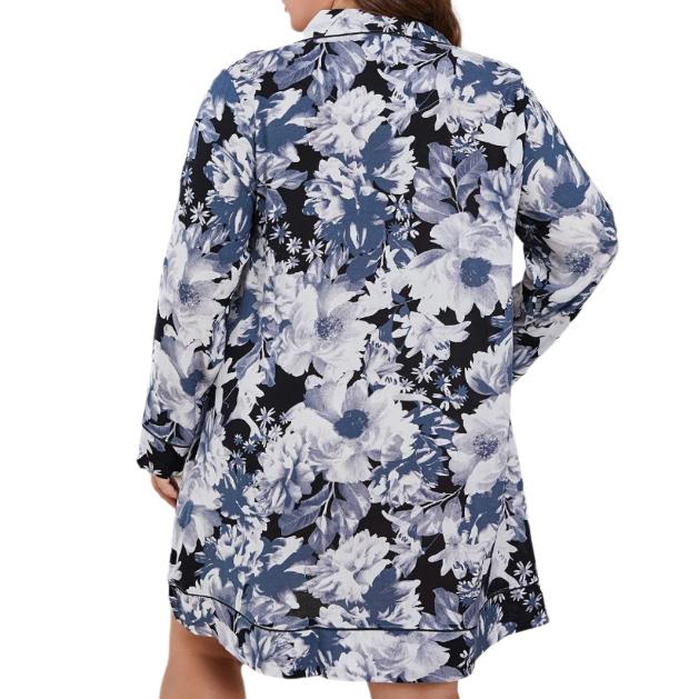 Floral Long Sleeve Night Dress