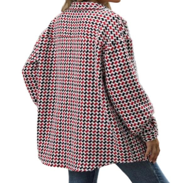 Button Up Dropped Shoulder Coat