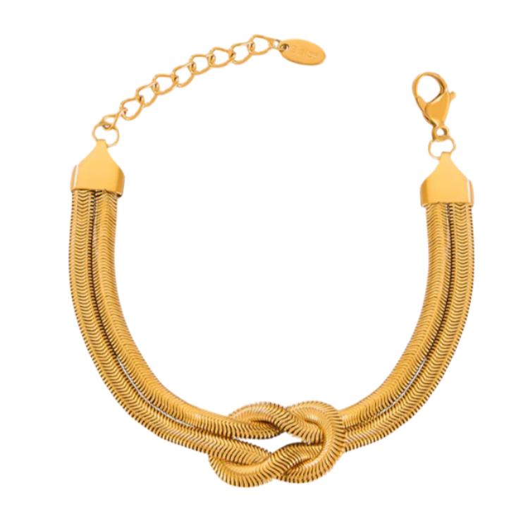 Gold or Silver Steel Knot Bracelet