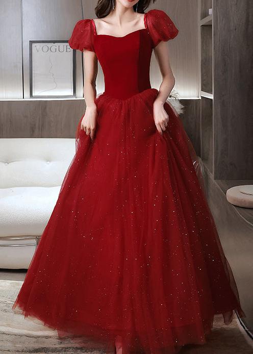 Red Evening Gown with Bow