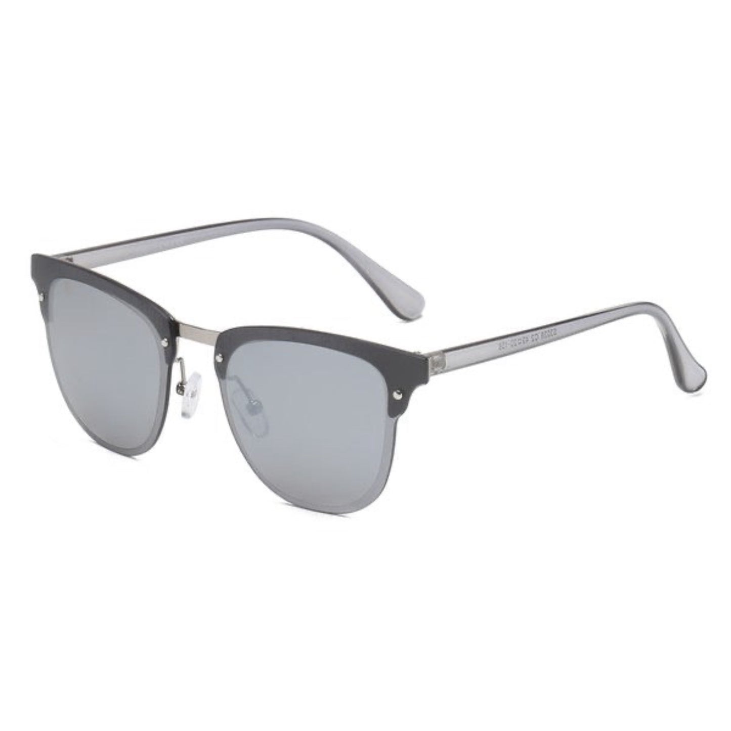 Classic Half Frame Round Sunglasses