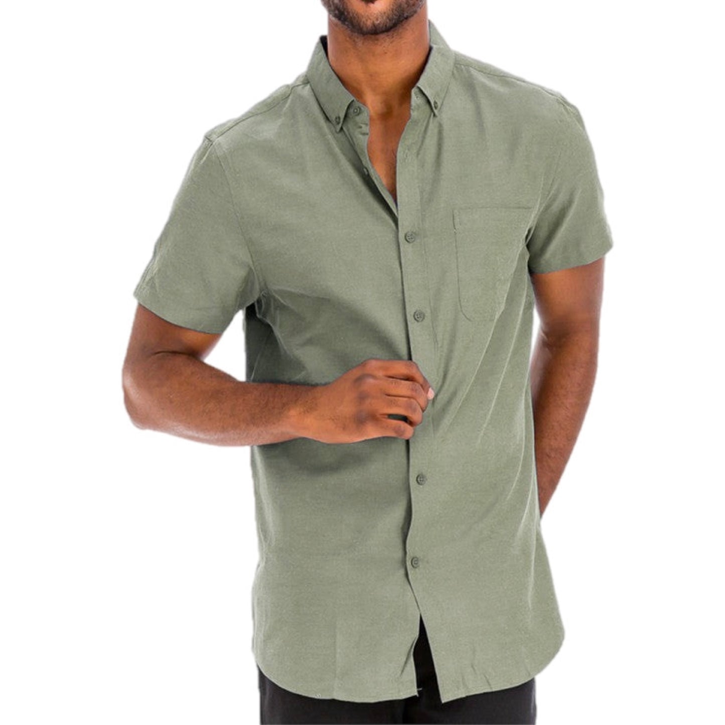 Summer Breeze Short-Sleeve Button-Up Shirt