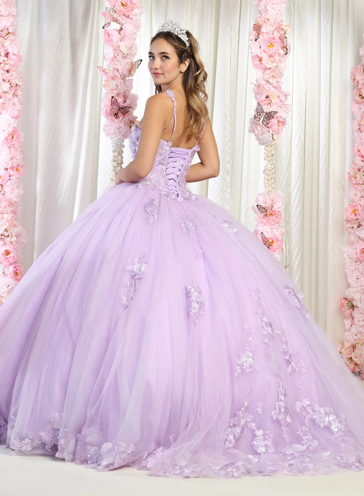 Sweetheart Floral Quinceanera Ball Gown