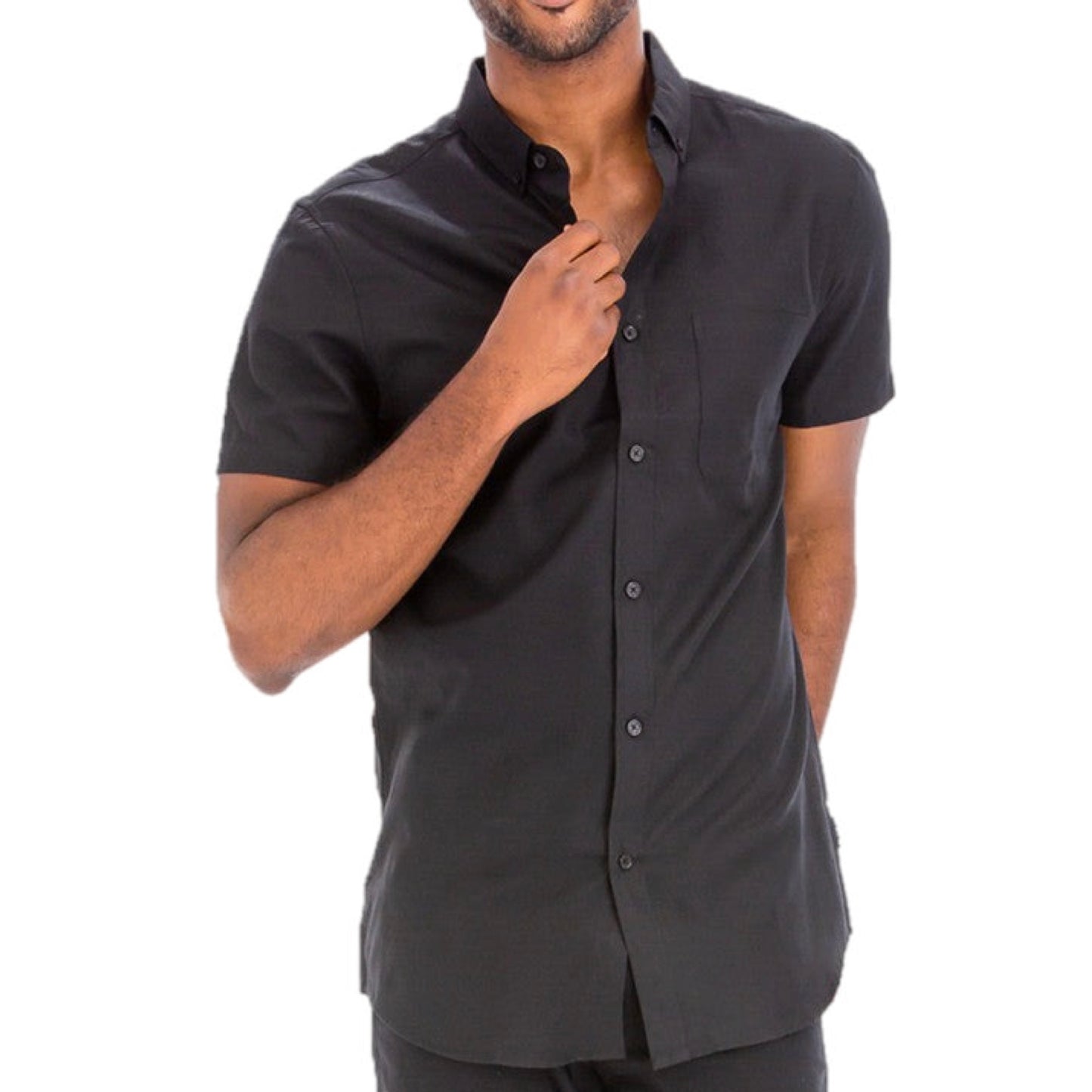 Summer Breeze Short-Sleeve Button-Up Shirt