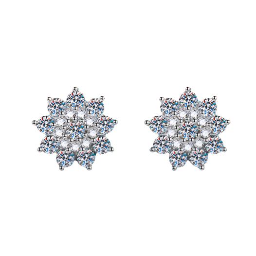 925 Sterling Silver Moissanite Stud Earrings