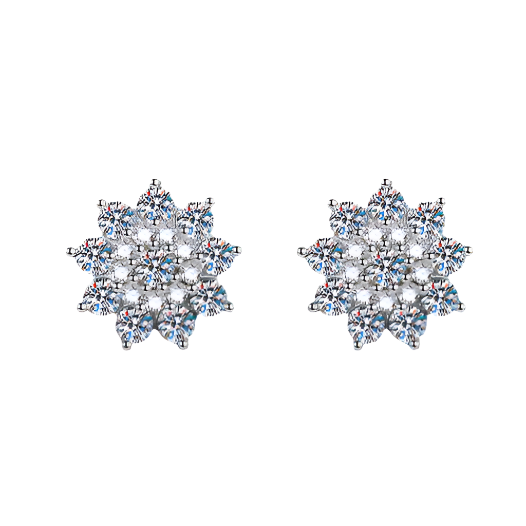 925 Sterling Silver Moissanite Stud Earrings