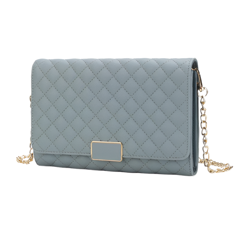 Quilted Envelope Clutch Crossbody Bag