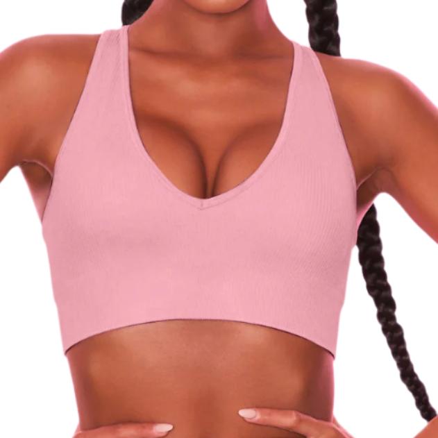 Scoop Neck Wide Strap Sports Bra