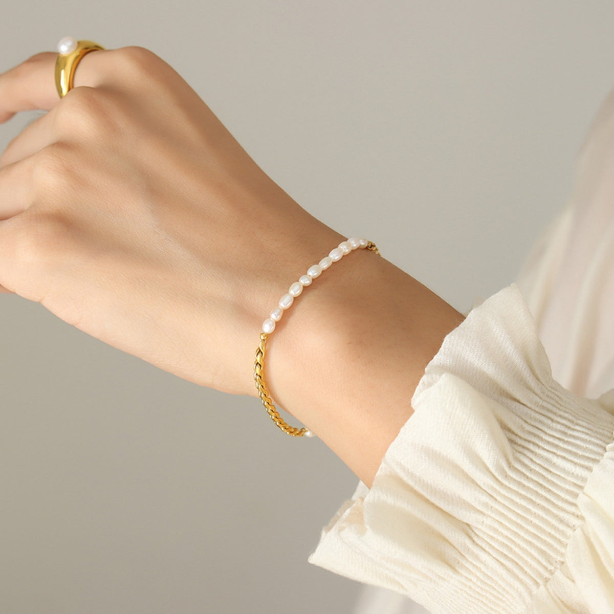 Timeless Elegance Pearl Toggle Bracelet