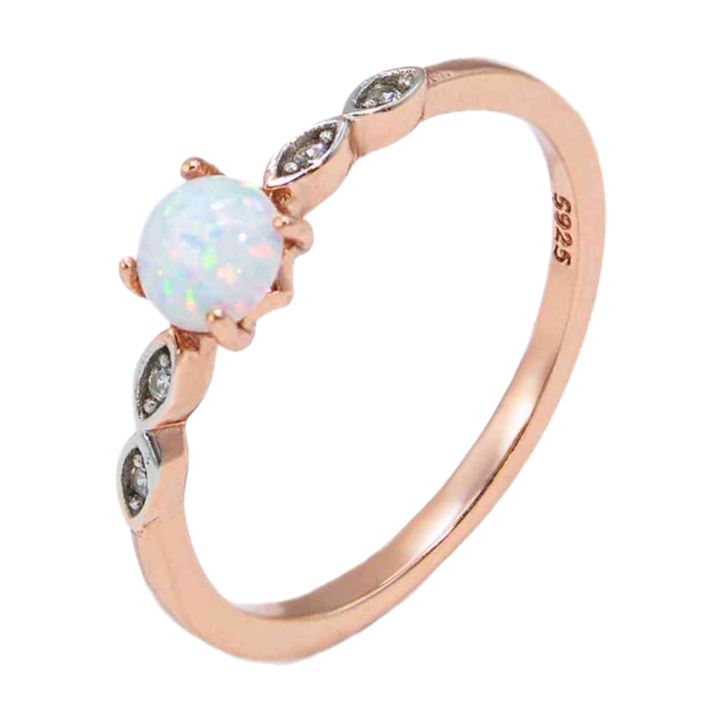 Opal Solitaire Ring