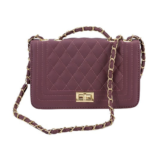 Vegan Leather Quilted Handbag