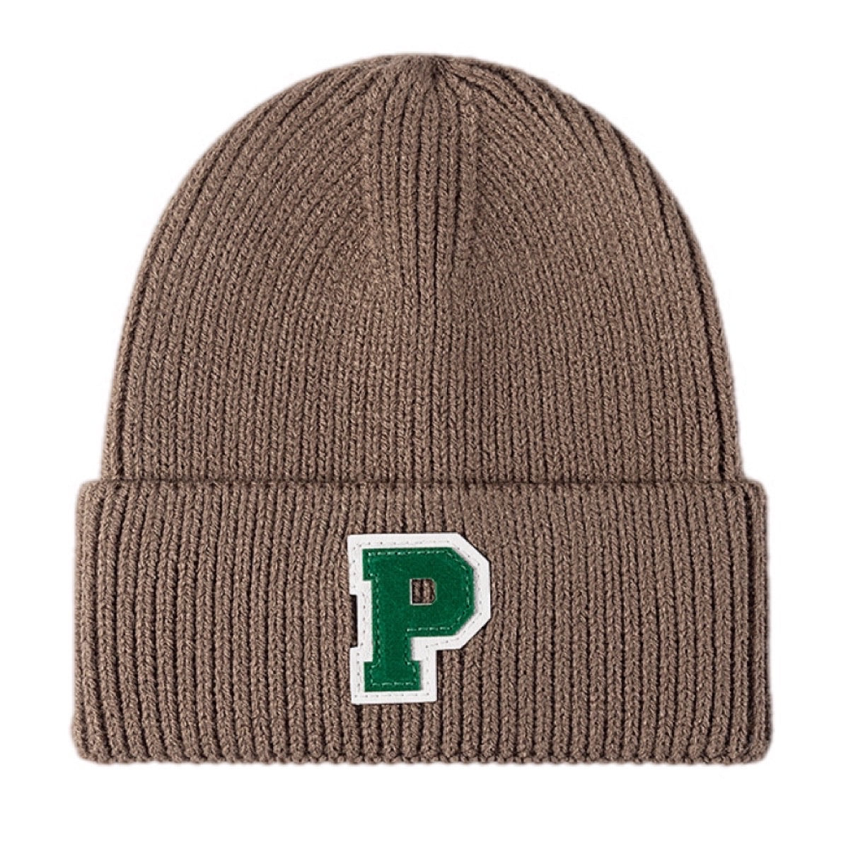 P Patch Cuffed Knit Beanie