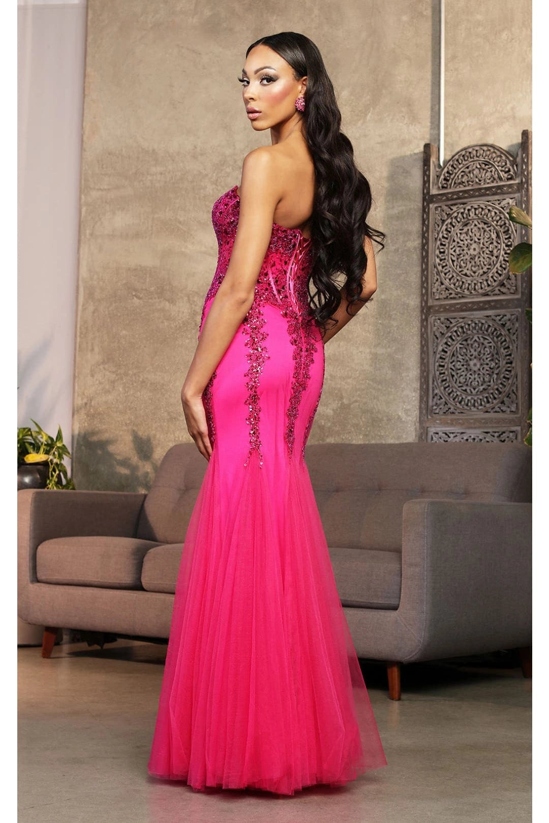 Corset Mermaid Strapless Special Occasion Gown