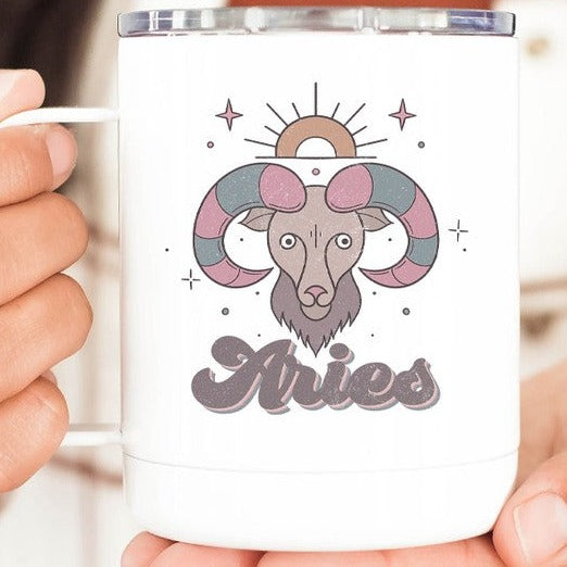 Aries Astrological Sign Coffee Travel Cup