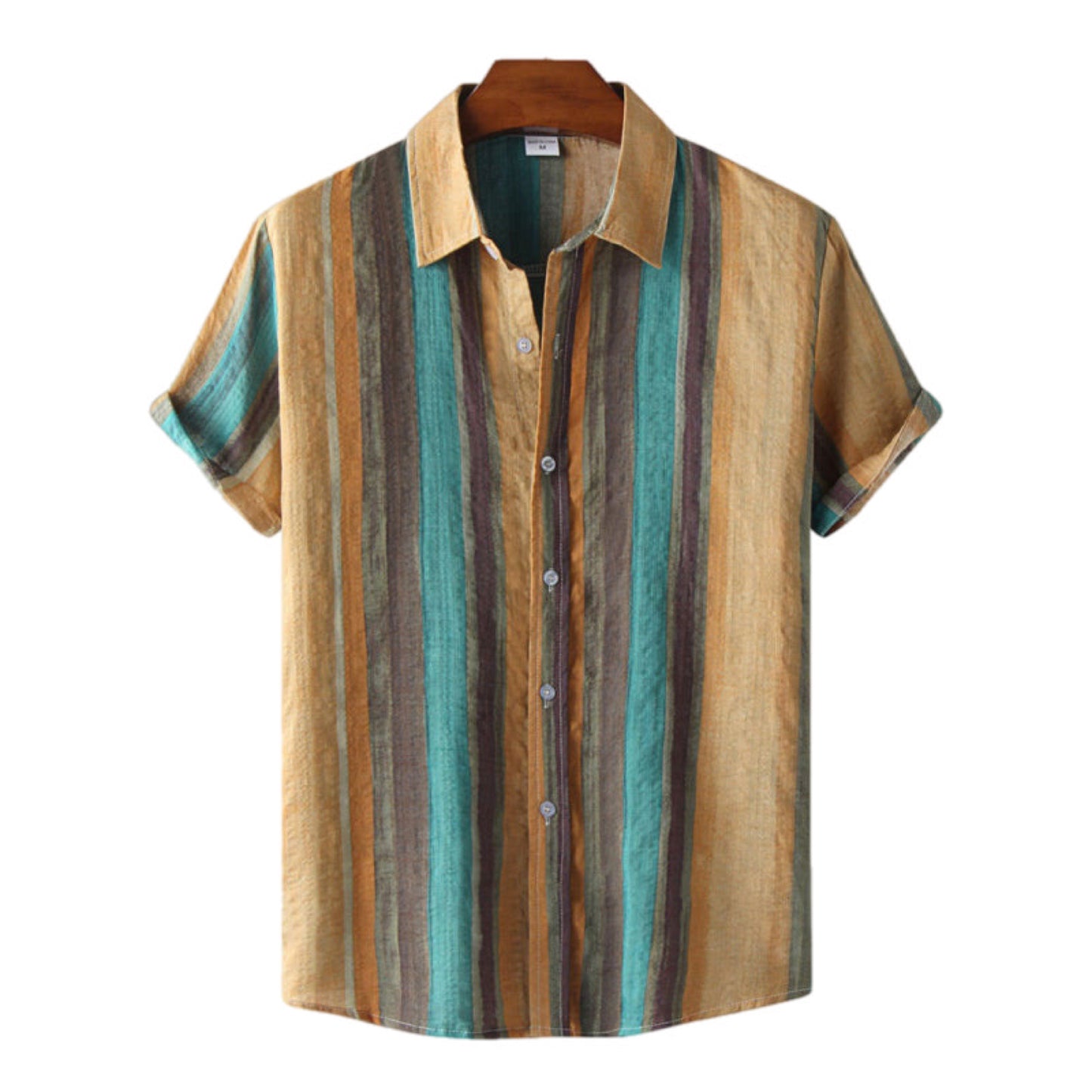 Retro Short Sleeve Button Up Shirt