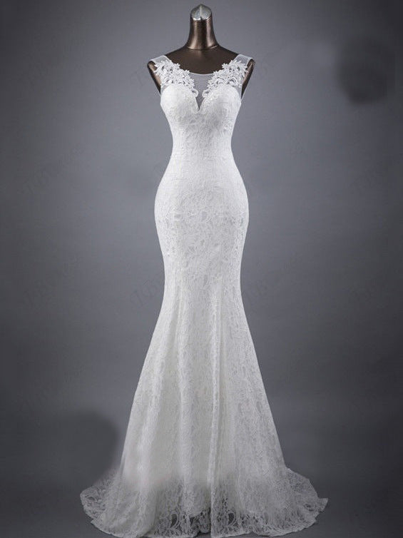 White Lace Detailed Bridal Gown