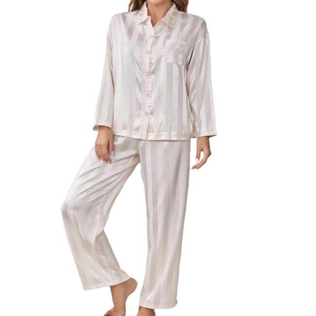 Button-Up Shirt & Pants Pajama Set