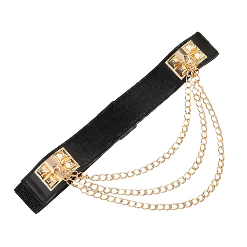 Elastic Belt with Chain