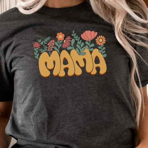 Mama Flower Garden Spring Time Graphic Tee