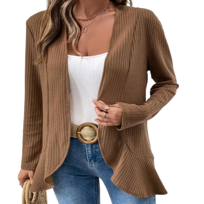 Open Front Long Sleeve Cardigan