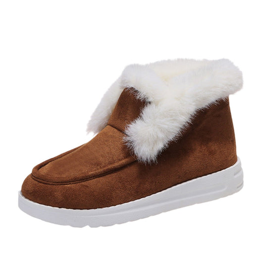 Furry Suede Snow Boots