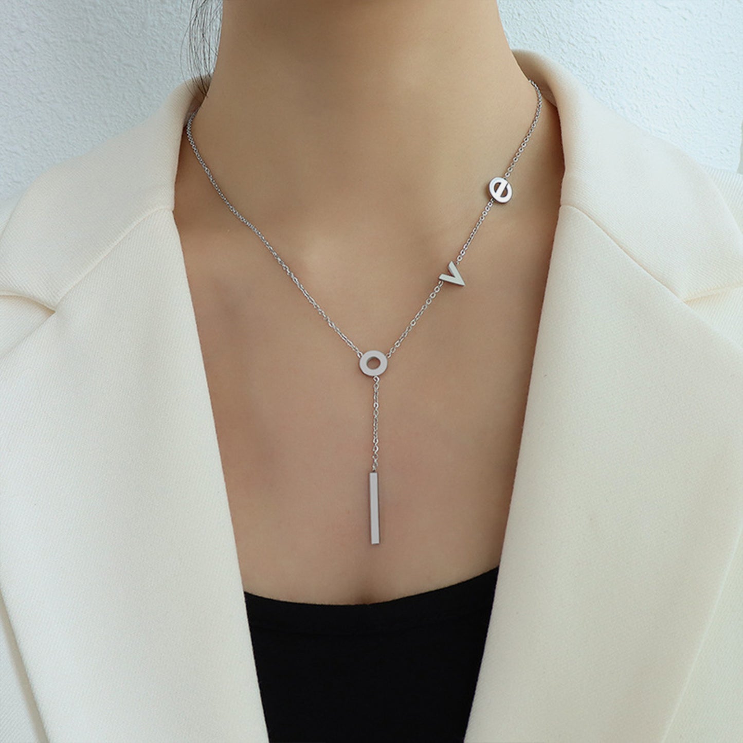 Affectionate Charm Lariat Necklace