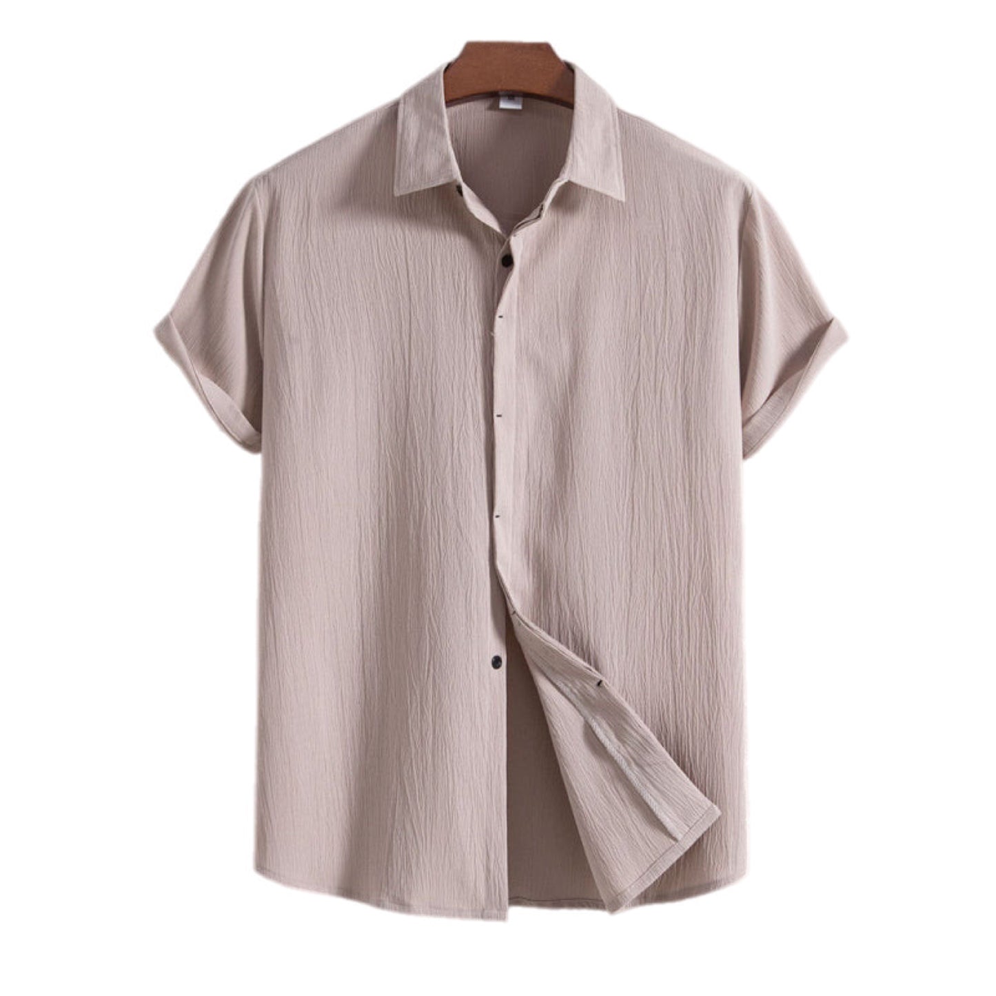 Loose Short Sleeve Button Up Shirt