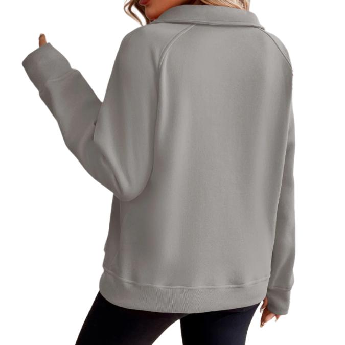 Half Zip Collared Sweatshirt