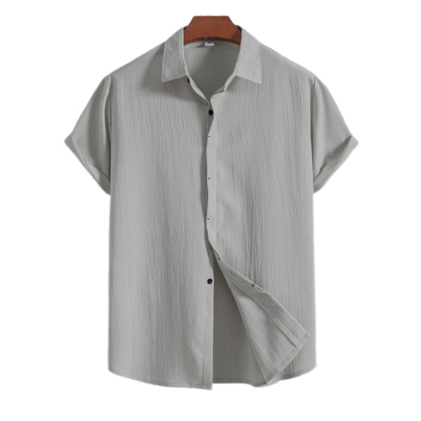 Loose Short Sleeve Button Up Shirt