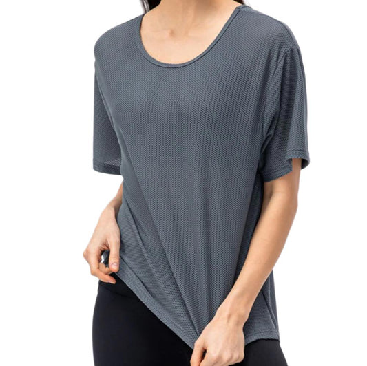 Round Neck Short Sleeve Active Tee