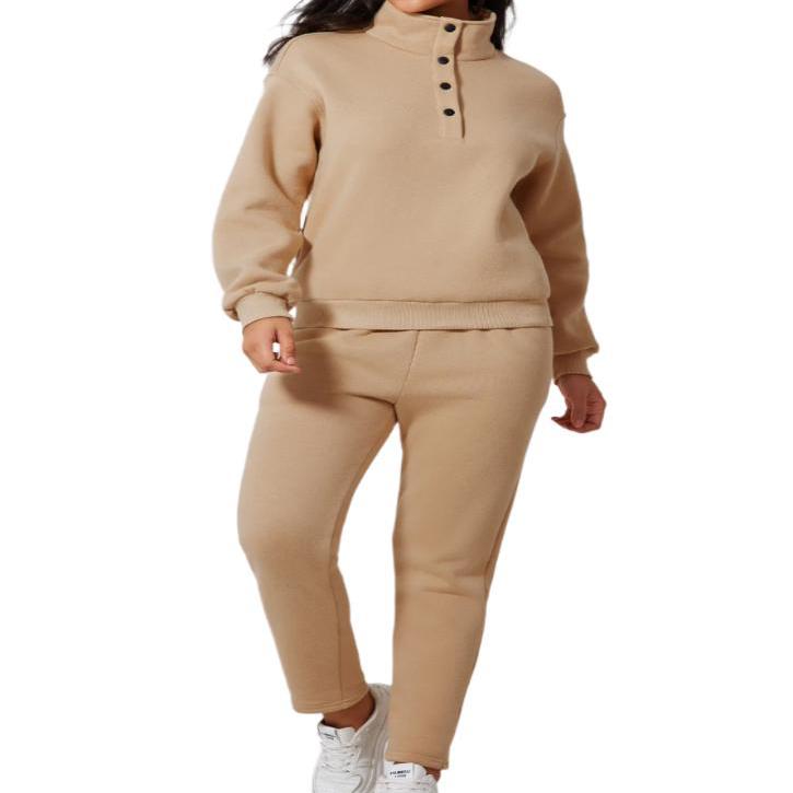 Half Snap Turtleneck Top & Pants Lounge Set