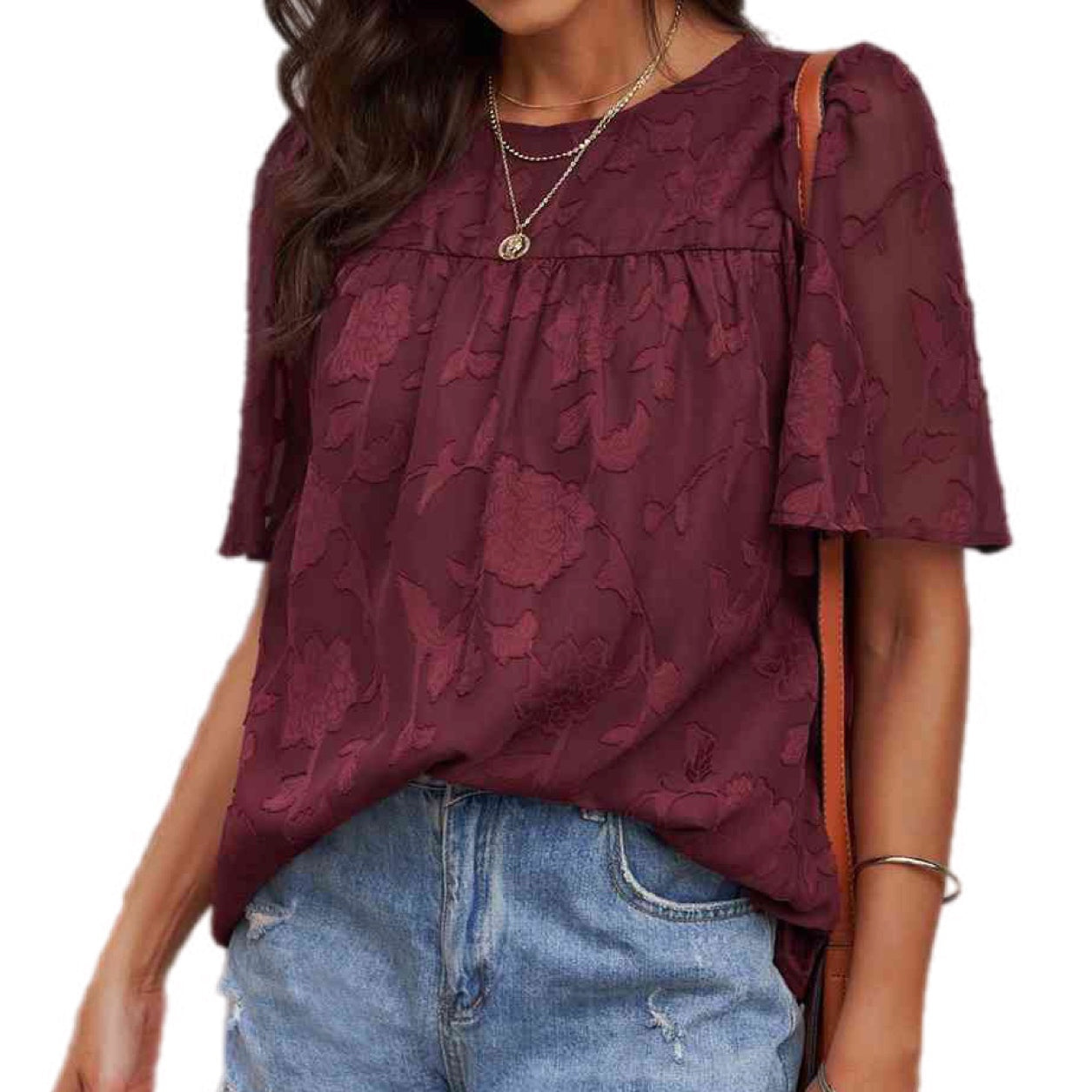 Ruched Puff Sleeve Blouse