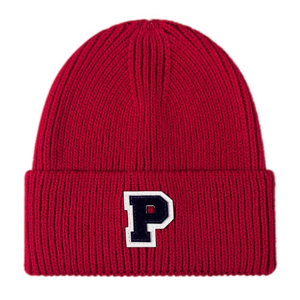 P Patch Cuffed Knit Beanie