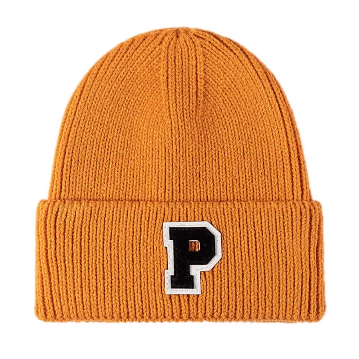 P Patch Cuffed Knit Beanie