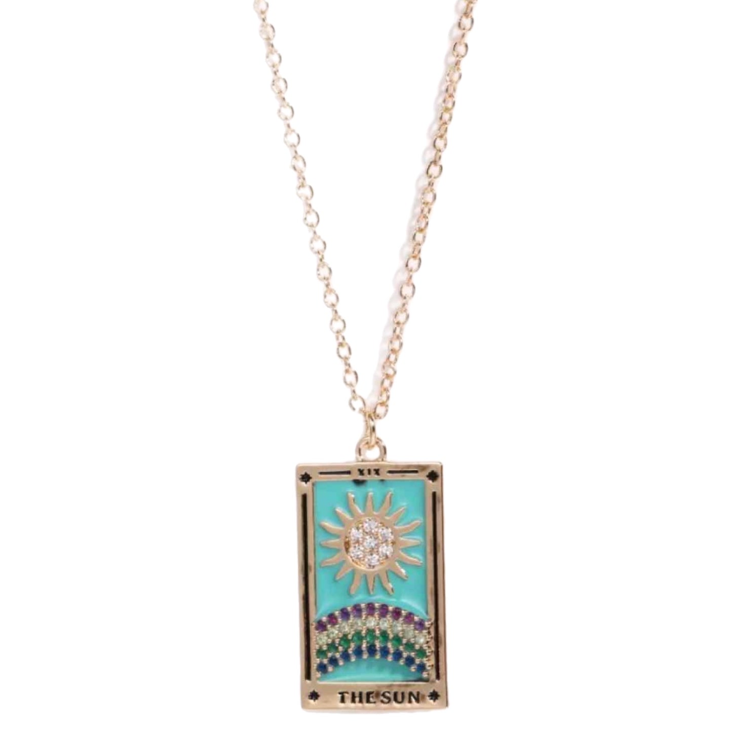 Gold Tarot Card Necklace