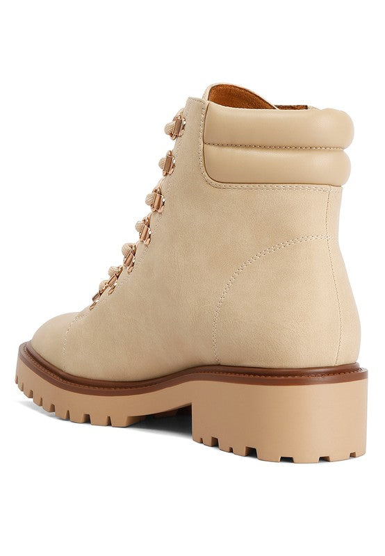 Soft Lace-Up Combat Boots