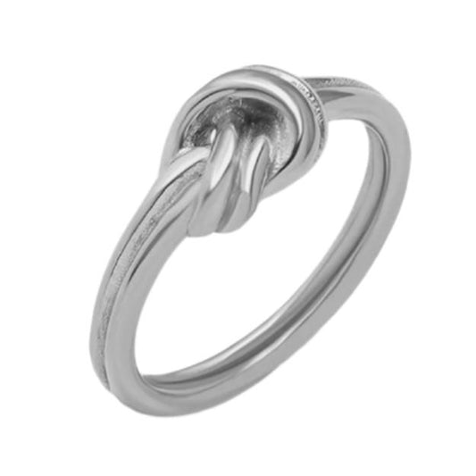 Gold or Silver Steel Knot Ring