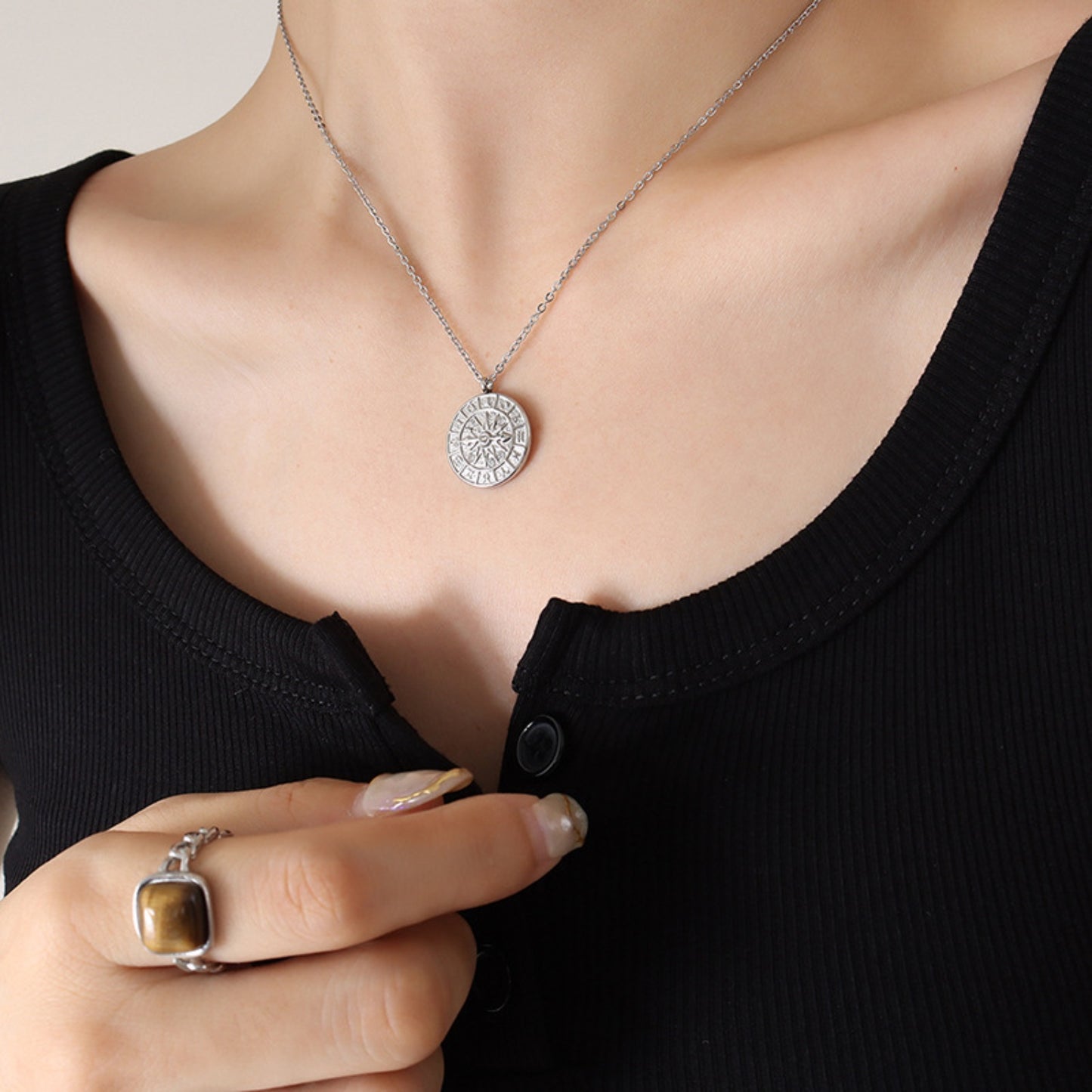 Eternal Zodiac Zircon Pendant Necklace