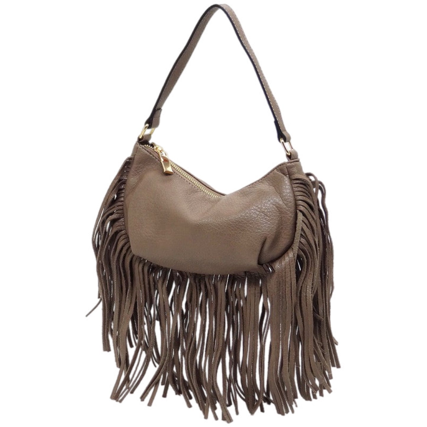 Hobo Shoulder Bag with Fringe