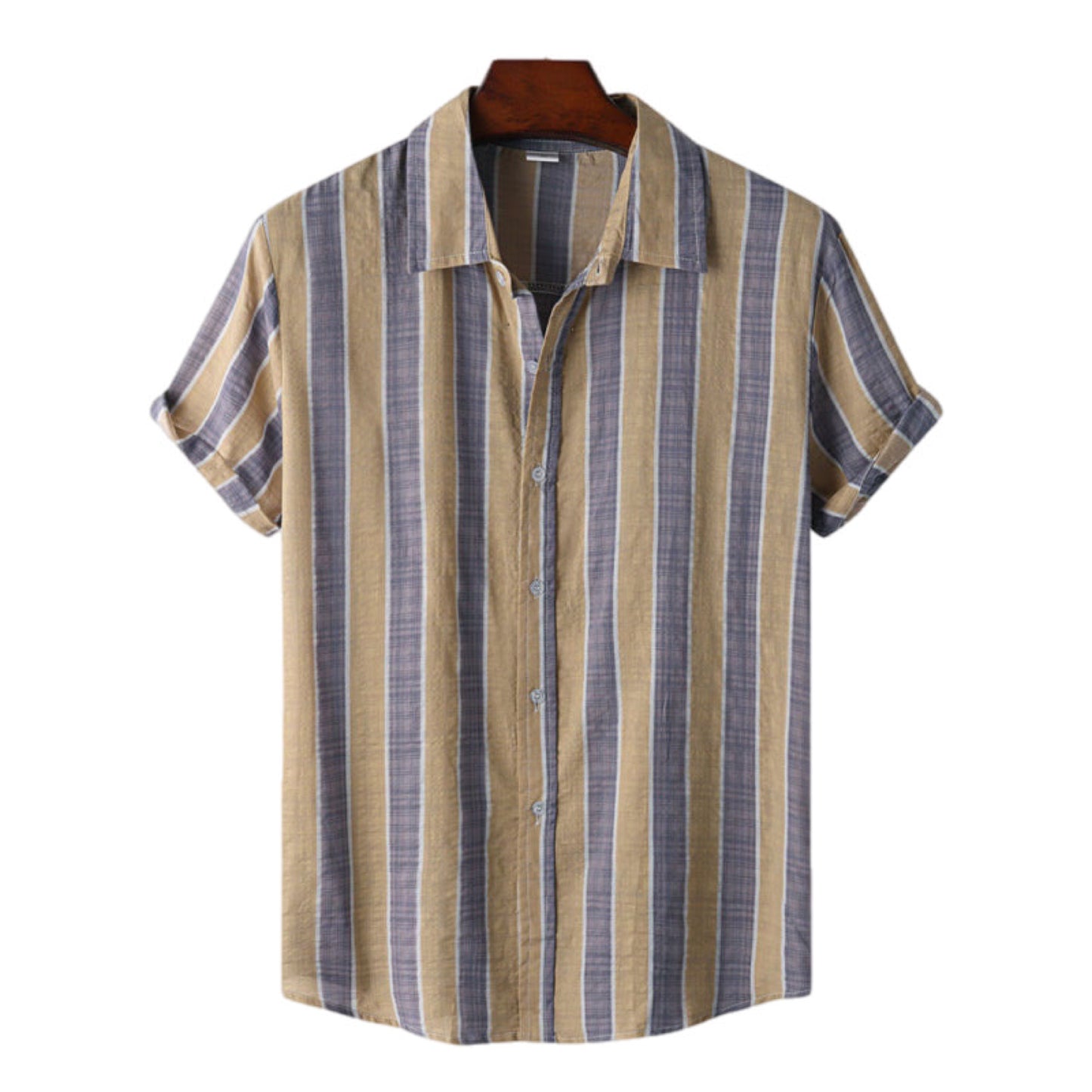 Retro Short Sleeve Button Up Shirt