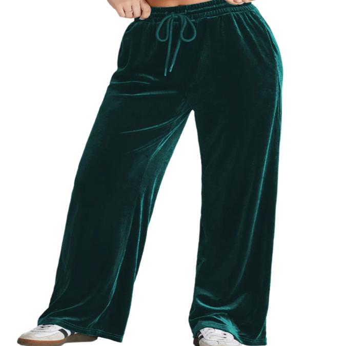 Drawstring Wide Leg Active Pants