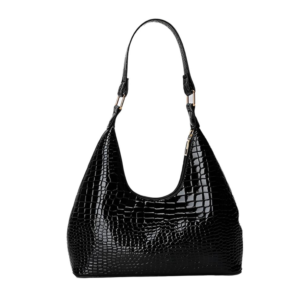 Vegan Leather Stone Texture Shoulder Bag