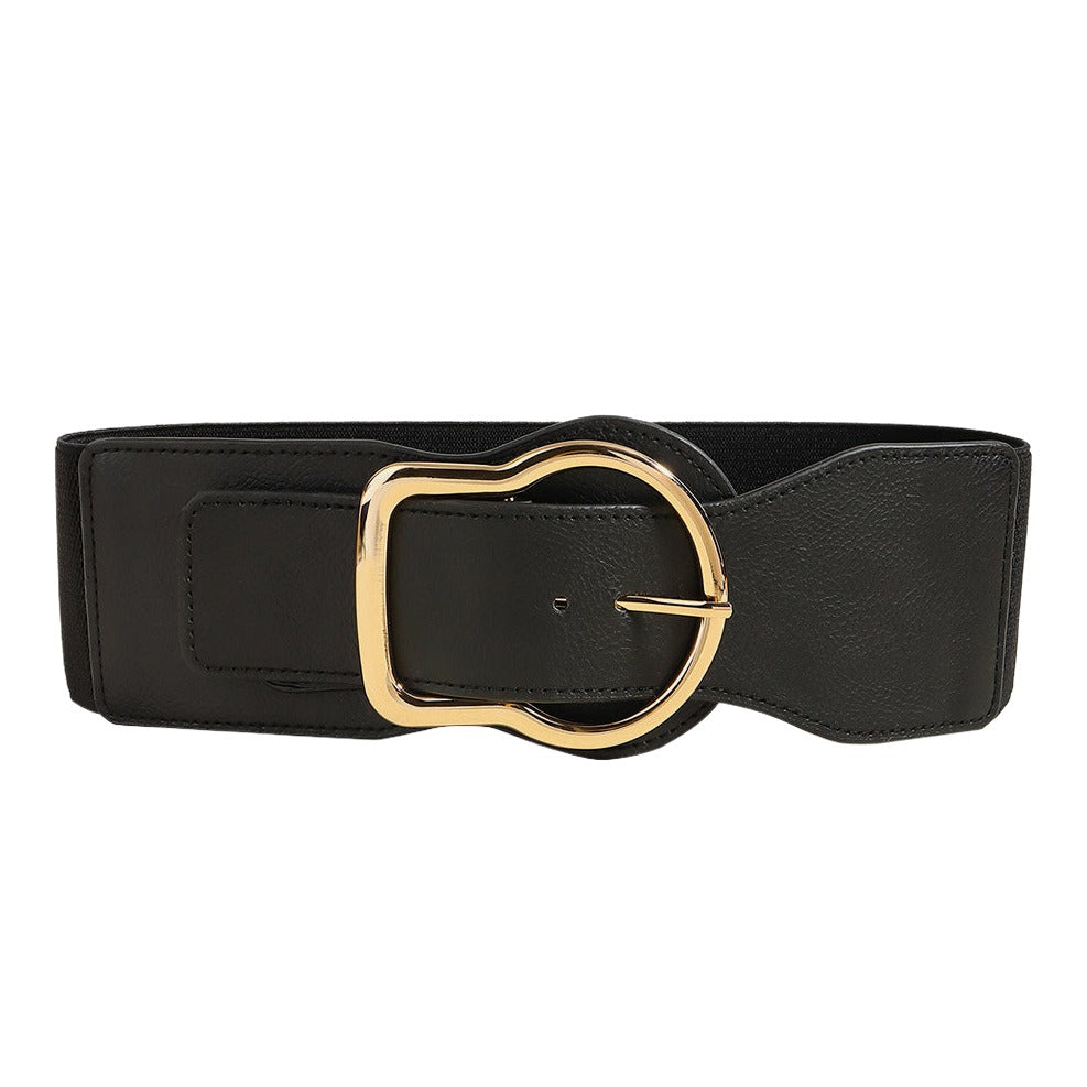 Metal Accented Vegan Leather Belt